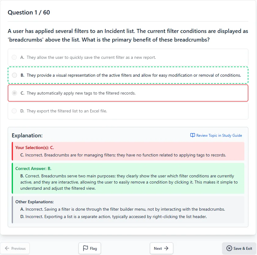 Practice questions that mirror the real exam format and difficulty.